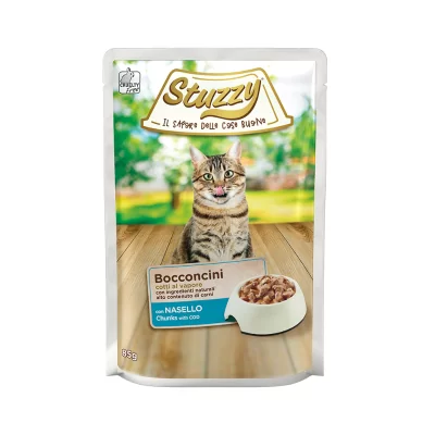 Stuzzy Gatto Adult Bocconcini con Nasello 85 g