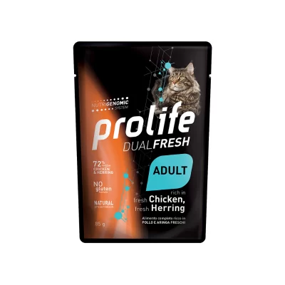 Prolife Dual Fresh Gatto Adult Pollo e Aringa 85 g