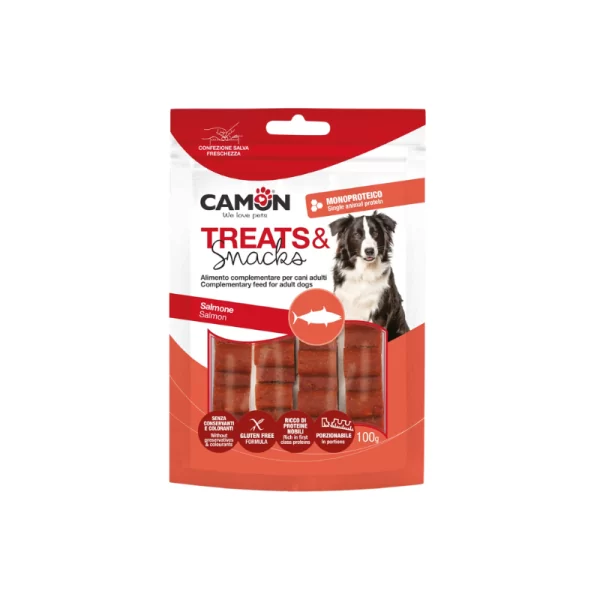 Camon Snack Cane Barretta Porzionabile al Salmone 100 g