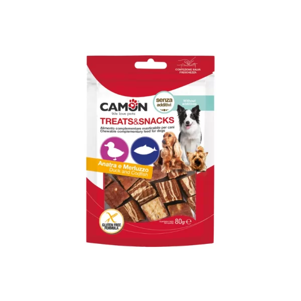 Camon Snack Cane Cubetti Anatra e Merluzzo 80 g