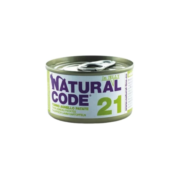 Natural Code Gatto 21 Tonno Agnello e Patate in Jelly 85 g