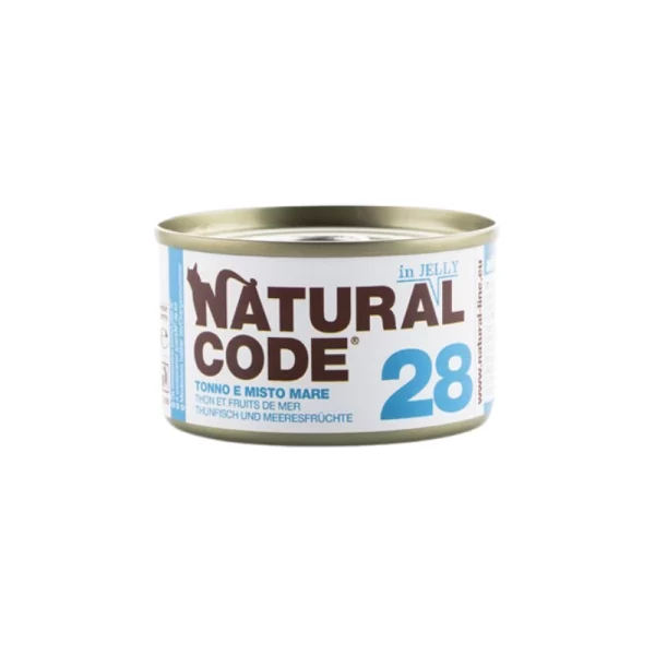 Natural Code Gatto 28 Tonno e Misto Mare in Jelly 85 g