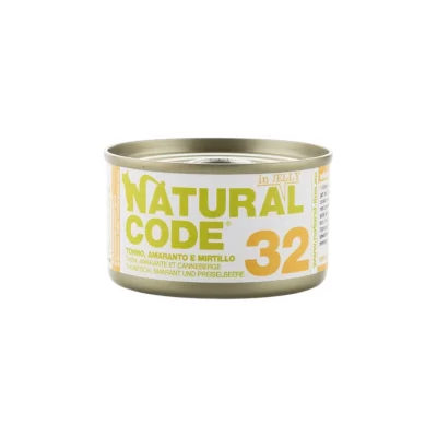 Natural Code Gatto 32 Tonno Amaranto e Mirtillo in Jelly 85 g