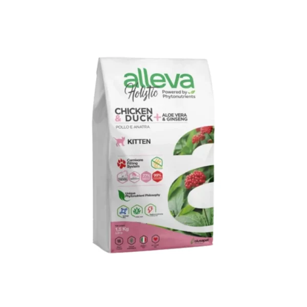 Alleva holistic kitten pollo e anatra kg. 10